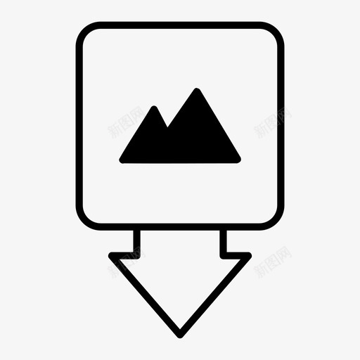 山箭头符号方向图标svg_新图网 https://ixintu.com 位置 山 方向 箭头符号