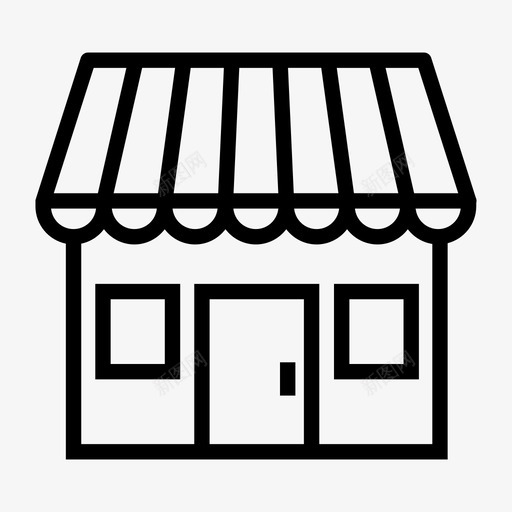 商店市场零售商店图标svg_新图网 https://ixintu.com 商店 市场 杂项线路 购物 零售商店