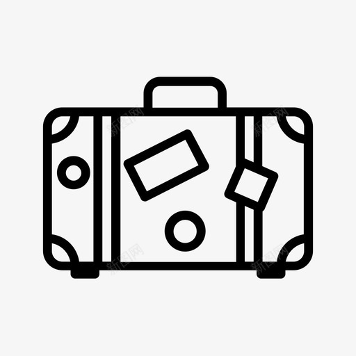 手提箱行李复古图标svg_新图网 https://ixintu.com 复古 复古物品 手提箱 旅行 行李