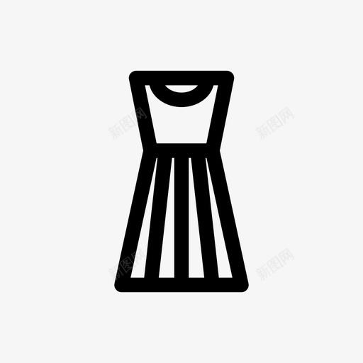 服装女士长裙图标svg_新图网 https://ixintu.com 女士 服装 服装图标集 长裙