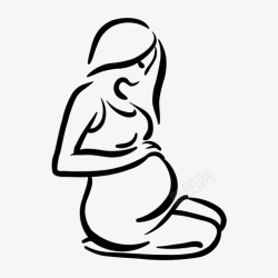 孕妇icon孕妇宝贝幸福图标高清图片