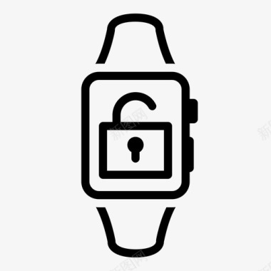 不安全手表锁定智能手表图标图标