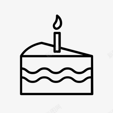 生日蛋糕蜡烛蛋糕派对蛋糕图标图标