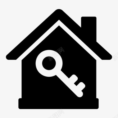 房子钥匙房产锁图标图标