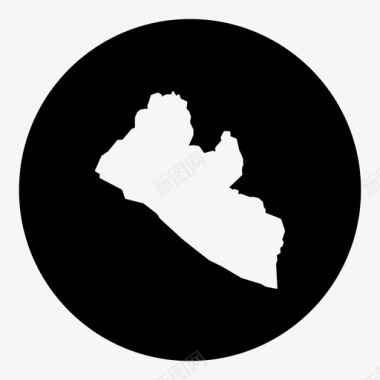 利比亚国家位置图标图标