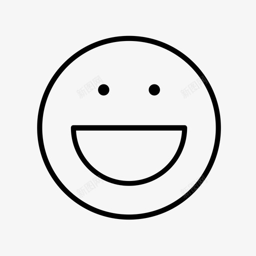 快乐情感表情图标svg_新图网 https://ixintu.com 容光焕发 快乐 情感 表情