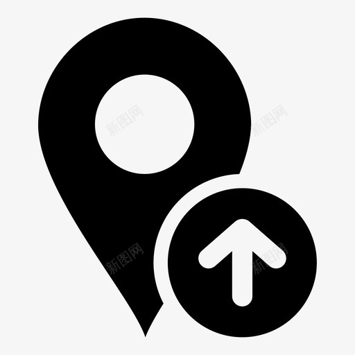 地图图钉向上箭头地图位置图标svg_新图网 https://ixintu.com 占位符 向上箭头 地图位置 地图图钉 地图导航 地图指针