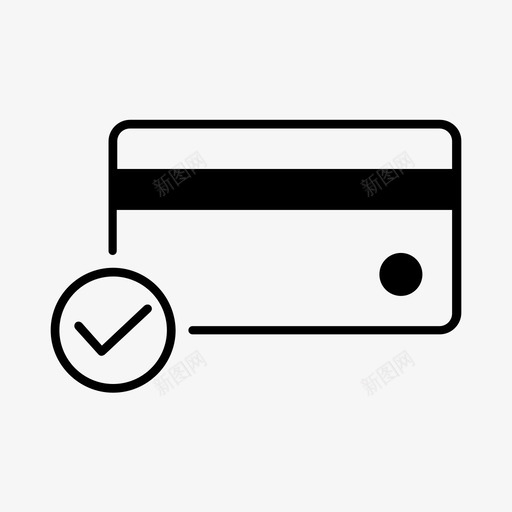 接受卡接受信用卡图标svg_新图网 https://ixintu.com ok 信用卡 接受 接受卡 购物 购物电子商务