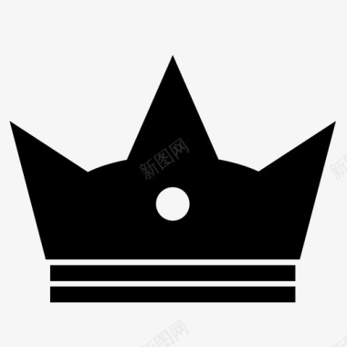 王冠黄金国王图标图标