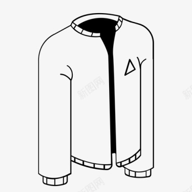 轰炸机夹克衣服图标图标