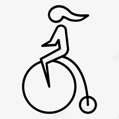 老派自行车手自行车历史悠久图标图标