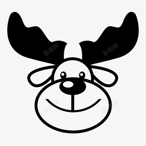 鹿圣诞节雪橇图标svg_新图网 https://ixintu.com 圣诞图标 圣诞节 雪 雪橇 鹿