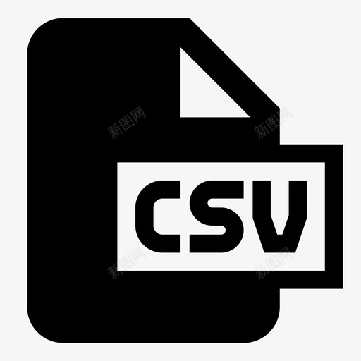 csv文件逗号分隔值数据图标svg_新图网 https://ixintu.com csv文件 数据 文件类型 逗号分隔值