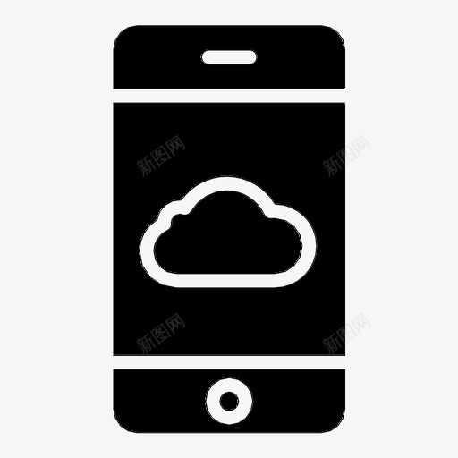 手机存储应用云图标svg_新图网 https://ixintu.com icloud 云 应用 手机 手机存储 智能手机