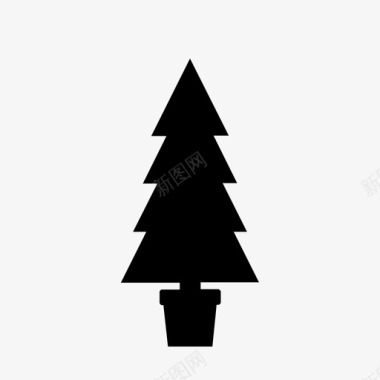 圣诞树冷杉云杉图标图标