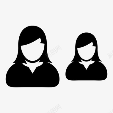 女商人客户小组图标图标