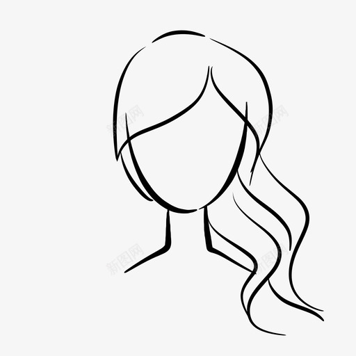 女孩发型美女脸蛋图标svg_新图网 https://ixintu.com 只要面对它 女人 女孩发型 美女 脸蛋