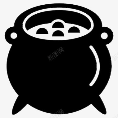 锅冒泡锅烹饪锅图标图标