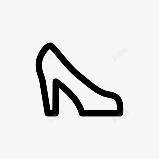 高跟鞋衣服脚图标svg_新图网 https://ixintu.com 脚 衣服 衣服图标集 鞋 高跟鞋