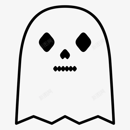 GhostCostume万圣节图标svg_新图网 https://ixintu.com Costume Ghost Scary 万圣节 恐怖