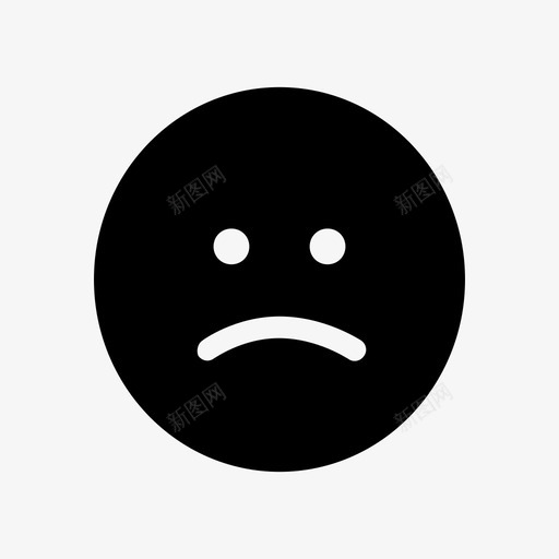 悲伤的脸失望表情符号图标svg_新图网 https://ixintu.com 不开心 图标 填充脸 失望 悲伤的脸 表情符号
