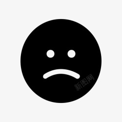 不开心填充悲伤的脸失望表情符号图标高清图片