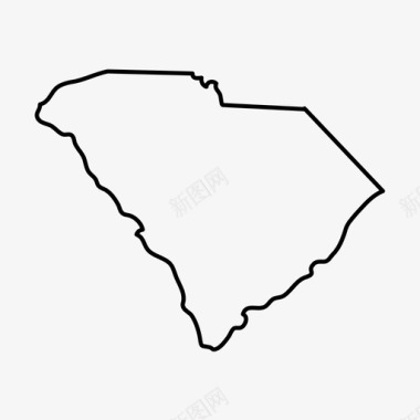南卡罗来纳州地图州图标图标