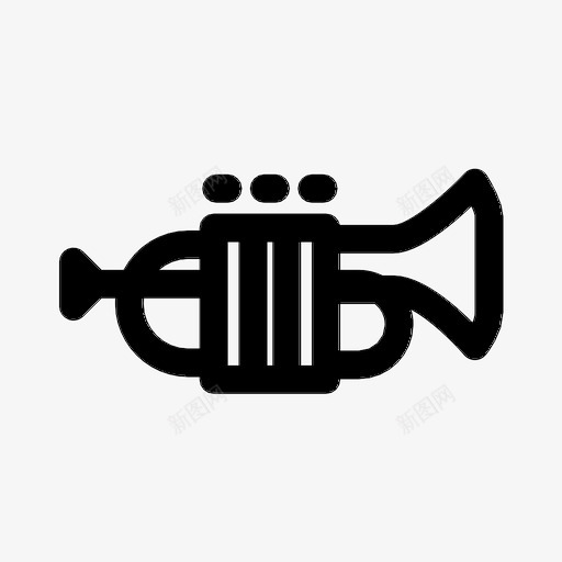小号喇叭乐器图标svg_新图网 https://ixintu.com 乐器 喇叭 小号 管乐器 音乐
