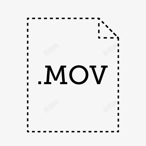 mov文件文档文件类型图标svg_新图网 https://ixintu.com mov文件 应用程序和文件类型 文件类型 文档