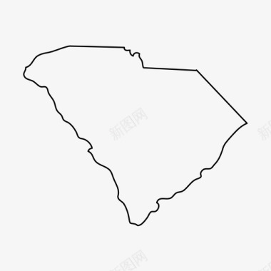 南卡罗来纳州地理州图标图标