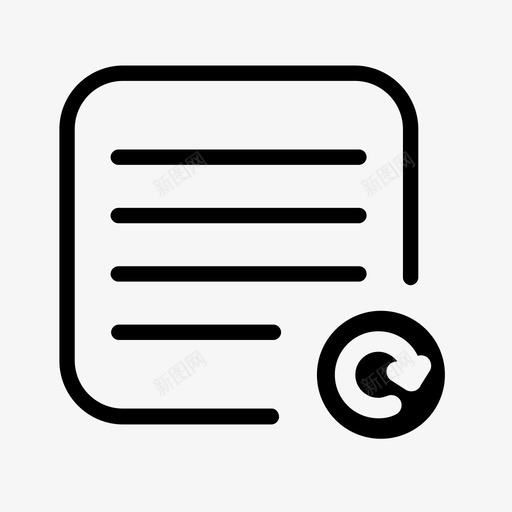 文件重置证书电子纸图标svg_新图网 https://ixintu.com 文件重置 电子纸 证书 页面