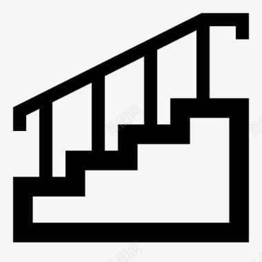 楼梯台阶楼梯栏杆图标图标