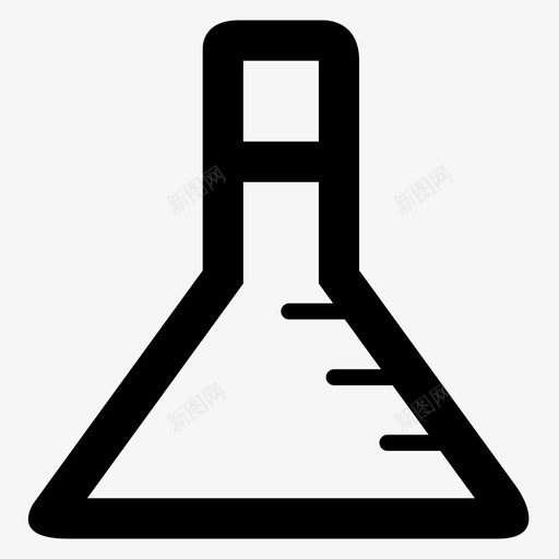 锥形烧瓶烧杯化学图标svg_新图网 https://ixintu.com 化学 化学试管 实验室 烧杯 锥形烧瓶