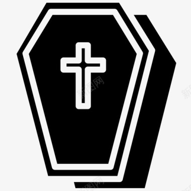 棺材埋葬死亡图标图标