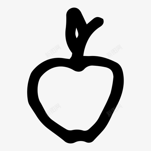 苹果吃水果图标svg_新图网 https://ixintu.com 健康 吃 水果 维生素 苹果