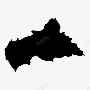 中非共和国国家地理图标图标
