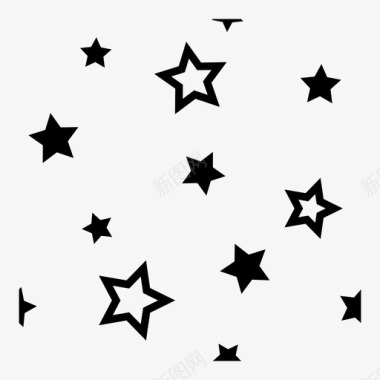 星星圣诞夜晚图标图标