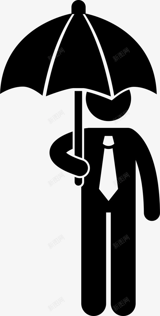 商人伞携带人图标svg_新图网 https://ixintu.com 人 保护 商人伞 携带 有趣的商人 雨