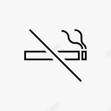 不吸烟雪茄不允许图标图标