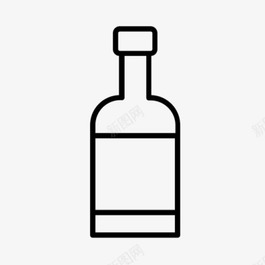 酒精瓶伏特加瓶子图标图标