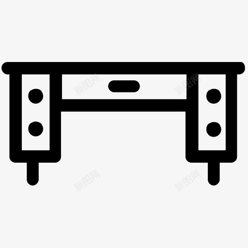 书桌办公室桌子图标svg_新图网 https://ixintu.com 书桌 办公室 家具 工作 桌子