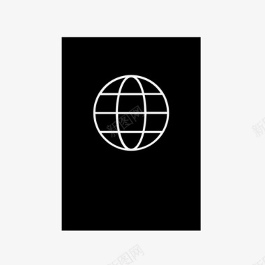 护照地球签证图标图标