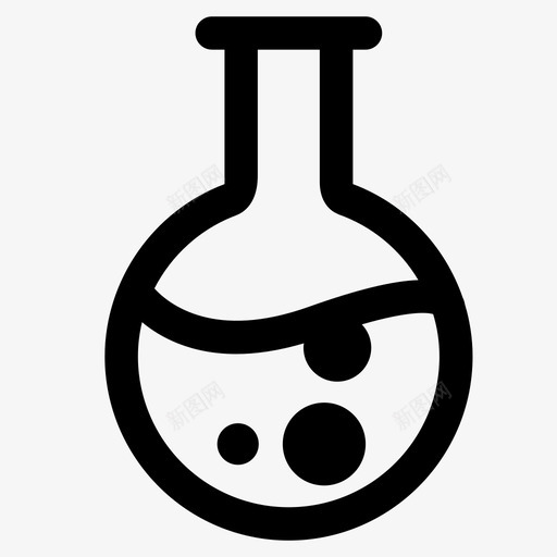 圆底烧瓶烧杯化学图标svg_新图网 https://ixintu.com 化学 化学试管 圆底烧瓶 实验室 烧杯