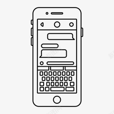 iphone信息键盘手机图标图标