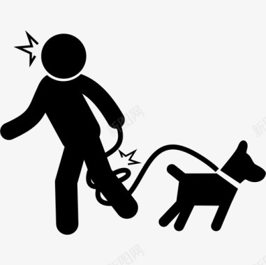 狗和主人动物狗图标图标
