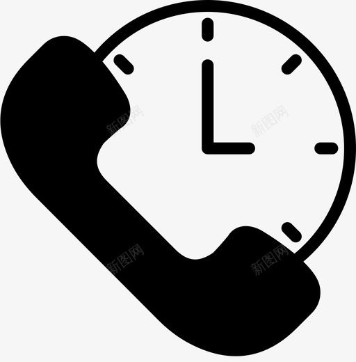 呼叫中心时间送货电话图标svg_新图网 https://ixintu.com smashicons送货2固体 呼叫中心时间 电话 送货