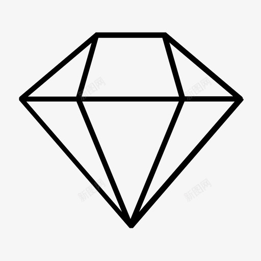 钻石宝石奢华图标svg_新图网 https://ixintu.com 奢华 宝石 珍贵 钻石