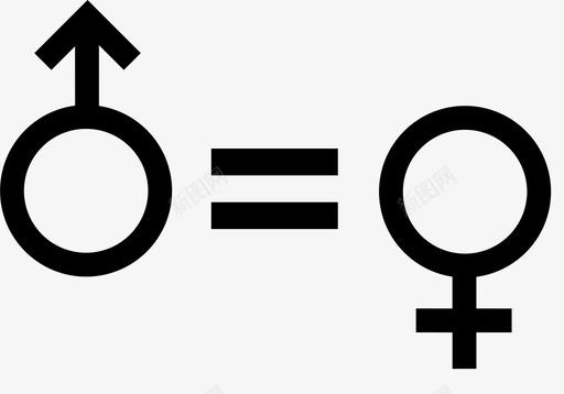 性别平等女性正义图标图标