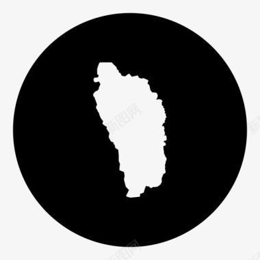 多米尼加国家位置图标图标