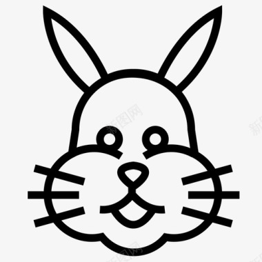 兔子脸头图标图标